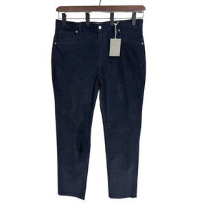 Everlane Mens Slim Fit Corduroy Pants 40 X 31.5 Navy Blue 5-Pocket Straight Leg